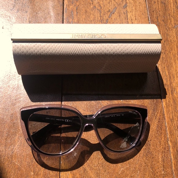 Jimmy Choo Cindy black/grey tinted sunglasses with case and cloth main image 4